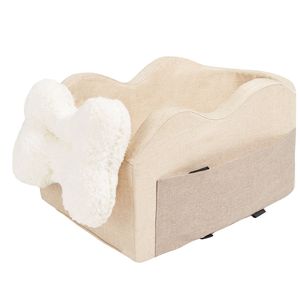 Trasportino per Animali Domestici: Sedile Rialzato per Cani da Console Centrale con Clip per Bracciolo Regolabile e Guinzaglio - Product Image 1