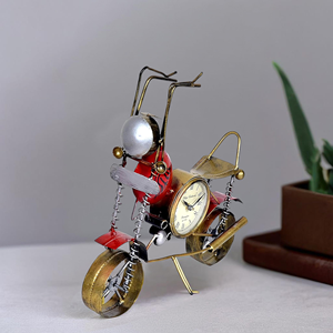 Metal Small Bike for Office Table Home Decor Vintage Iron Vehicle Model Toy Gifts - Product Image 5
