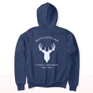 Sweat à capuche zippé bleu marine personnalisé avec logo, en polaire chaude, pour l'hiver, veste de sport d'extérieur, manteau doux et épais - Product Image 4