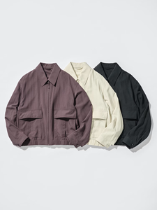 New Trendy Men's Winter Eco-Friendly Breathable Quick Dry Front PFGD Garment Dyed <b>Waterproof</b> Windbreaker Jacket Full Zip Outdoor - Product Image 4