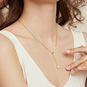 New Popular 5-6 Freshwater Pearl Necklace with Colorful <b>Abalone</b> <b>Shell</b> Bow Pendant Zhuji Jewelry Accessories - Product Image 3