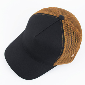 Customized High Quality Structured 5 Panel Blank <b>Hats</b> Mesh Trucker <b>Hat</b> Blank Black Curved Brim Trucker <b>Hat</b> Men - Product Image 3