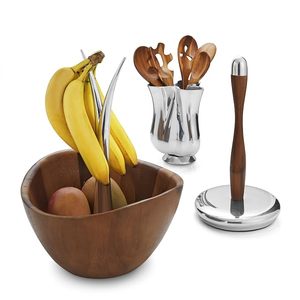 Fruit <b>Tree</b> Bowl Wooden Decorative Bowl with Metal Alloy <b>Tree</b> Centerpiece Rustic Fruit Basket for Home Kitchen Table Decor - Product Image 3