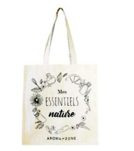 Bolsa de Lona Grande con Asa para el Hombro, Bolsa de Compras Diaria, Color Beige, Patrón de Letras - Product Image 3