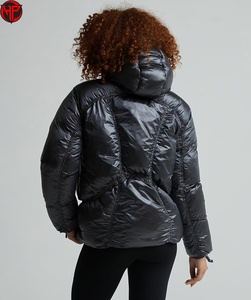 Chaqueta de Plumón para Mujer, con Capucha, Ligera, Impermeable, Forrada de Nailon, Ropa de Invierno, Chaqueta Corta Personalizada - Product Image 6