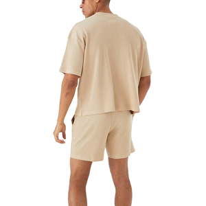 Conjunto de 2 Piezas para Hombre, Diseño Personalizado, Estilo Casual, Tejido de Punto, Manga Raglán, Transpirable, de Alta Calidad, 100% Algodón, para Verano - Product Image 2