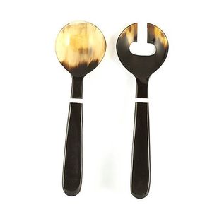 Ensemble de 2 cuillères et fourchettes à salade en corne pour la cuisine - Product Image 6