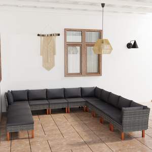 Conjunto de Muebles de Jardín Color Gris Antracita, Muebles de Patio Premium para Entretenimiento al Aire Libre - Product Image 1