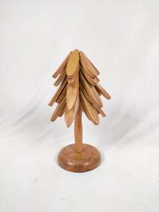 Sous-plats en bois personnalisés en forme d'arbre pour plats chauds, ensemble de dessous-de-plat en bois de noyer avec support, artisanat d'Inde - Product Image 3