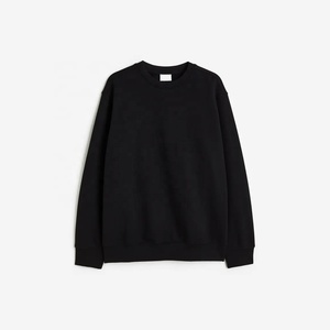 Sweat-shirt pull-over de luxe pour homme en molleton bouclette 100% coton, coupe oversize à épaules tombantes, col rond, avec logo personnalisé - Product Image 6