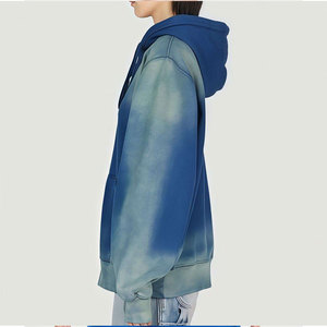 Sweat-shirt à capuche personnalisé pour femme, qualité supérieure, style vintage oversize, effet délavé, en molleton de coton, tendance - Product Image 2