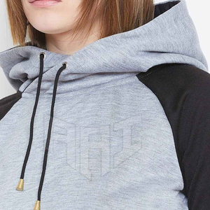 Unisex Gray Hooded Sweatshirt Raglan Sleeve Cotton Knitted Casual Pocket Design Autumn Wear Regular Fit - Product Image 6