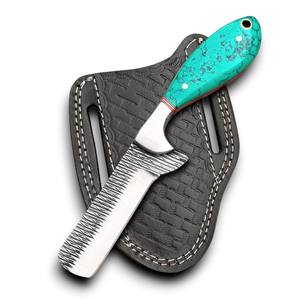 Couteau de cowboy multifonctionnel professionnel forgé à la main en acier inoxydable de haute qualité pour le camping en plein air, type Western Bull Cutter, OEM - Product Image 1