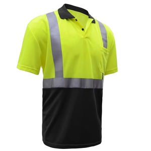 Camisas de Seguridad Antiarrugas de Primera Calidad para Hombre, Ropa de Trabajo, 100% Algodón, Cinta Reflectante de Alta Visibilidad - Product Image 4