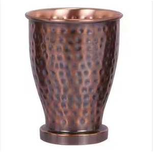 Mug à Moscow Mule en cuivre martelé |   Coupe à cocktail en cuivre massif |   Mug en cuivre de 16 oz pour bar et restaurant, ensemble de mugs en cuivre en gros - Product Image 2