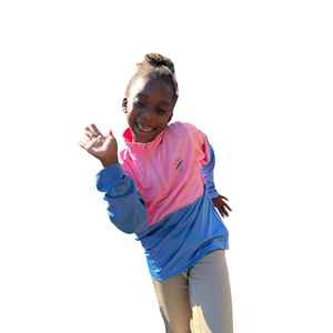 Pull demi-zip Jack & Jill pour jeunes, bicolore, avec logo brodé personnalisé, color block, décontracté, en toile, performance, OEM, vente en gros - Product Image 1