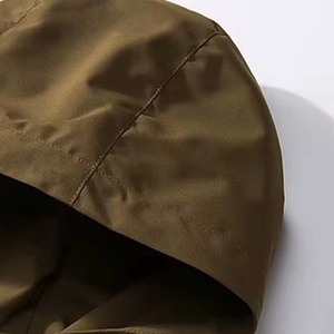 Blouson bomber pour homme, à capuche, fermeture éclair, décontracté, imperméable, coupe-vent, options de logo personnalisé - Product Image 6