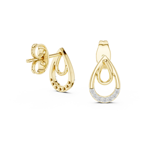 Juego de diamantes cultivados en laboratorio clásicos engastados en oro rosa macizo de 18 quilates para compromiso, boda, fiesta, regalo de San Valentín, uso diario - Product Image 6