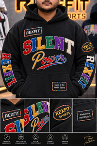 Sweat-shirt à capuche unisexe personnalisé en polaire surdimensionné avec strass, broderie graphique, streetwear décontracté et éco-responsable - Product Image 6