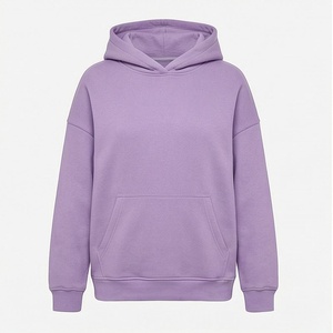 เสื้อฮู้ดดี้ผู้หญิงผ้าฝ้าย 100% น้ำหนักเบา ทรงโอเวอร์ไซส์ สไตล์สตรีทแวร์ 300gsm ไหล่ตก คุณภาพพรีเมียม - Product Image 1