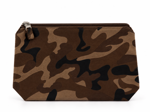 Pochette de maquillage camouflage avec fermeture éclair, trousse de toilette en toile de coton, organiseur de voyage - Product Image 1