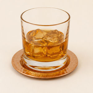 Ensemble de sous-verres en cuivre pur martelé faits à la main pour les tasses Moscow Mule, sous-verres ronds en métal écologiques pour la décoration de la maison de luxe - Product Image 2