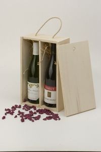 Boîte à vin en bois naturel avec fermeture magnétique, rangement élégant pour bouteilles, emballage cadeau haut de gamme - Product Image 2