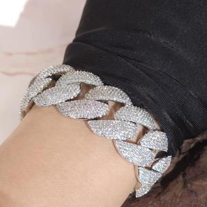 Luxury Rhodium Plated 925 Silver Chain Bracelet Micro Pave Crystal Unisex Everyday Wear - Product Image 2