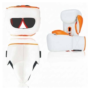 RTS Wholesale Price Custom Logo With Genuine Leather <b>Boxing</b> <b>Set</b> Training And <b>Sparring</b> Gloves Head Guard Groin Guard AS-BG-4705 - Product Image 4