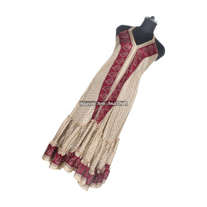 Nuevo Vestido Bohemio Vintage Hindú de Seda Sari para Mujer, Estilo Hippie Boho 2026, Elegante Vestido de Noche sin Mangas para Dama - Product Image 3