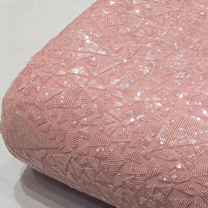Premium Sequence Embroidery Fabric For Women Fashion Wear Designer <b>Garments</b> Party Wear Dresses Kaftan Abaya Bridal Wear - Product Image 5