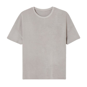 T-shirts tricotés oversize pour hommes 100 % coton, couleur unie personnalisable, grandes tailles, respirants, écologiques, anti-plis, style urbain - Product Image 2