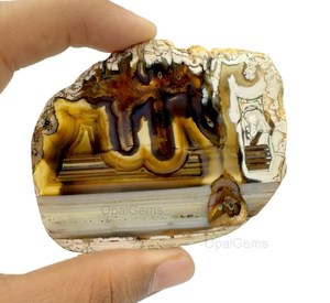 Ágata Sulemani natural lisa, con la inscripción en árabe del nombre de Alá, totalmente natural para meditación y joyería. - Product Image 2