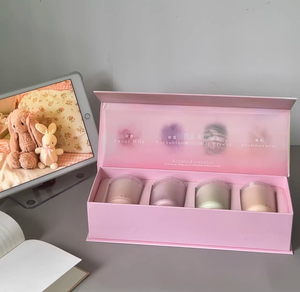 Juego de Regalo de 4 Velas Aromáticas de Cera de Soya LANJO, Ecológicas, Naturales, Saludables, sin Llama, Hechas a Mano para Navidad - Product Image 2