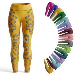 New Arrival Apparel Custom Printed OEM ODM <b>Women</b> Yoga <b>Leggings</b> Seamless Gym Fitness Workout Stretchy Fabric Running Pants - Product Image 1