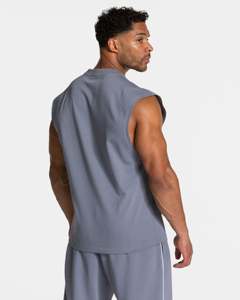 Débardeur Homme Personnalisé Oversize en Polyester Coton, Col Rond Sans Manches, Coupe Ample, Style Décontracté Streetwear, Vêtement de Loisirs pour Hommes - Product Image 2