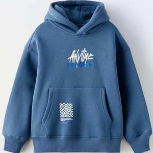 เสื้อฮู้ดดี้โอเวอร์ไซส์ผู้ชายแบบสั่งทำพิเศษ พร้อมโลโก้สั่งทำ ผ้าฝ้ายฟลีซ สไตล์สตรีทแวร์ลำลอง มีกระเป๋าจิงโจ้ รับผลิตแบบ OEM ODM - Product Image 1