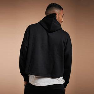 Jersey de algodón 100% de peso pesado para hombre personalizado de alta calidad, Sudadera con capucha de diseño bordado de ajuste cuadrado recortado para hombres y mujeres, proveedor - Product Image 6