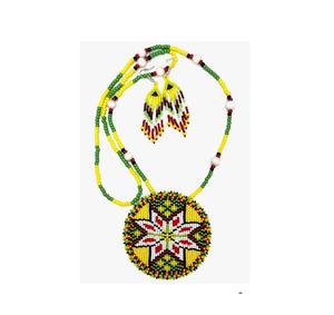 Conjunto de collar y aretes de cuentas de diseño artesanal para un regalo elegante y para la colección de joyas. - Product Image 2