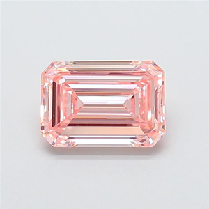 1ct Pink Emerald Cut Loose Diamond <b>Step</b> Cut Luxury Gemstone - Product Image 1