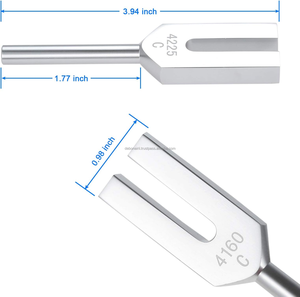 High-Frequency Tuning Fork Set 4096 Hz, 4160 Hz, 4225 Hz with Silicone Hammer & Soft Storage Bag Sound Therapy Instrument <b>Tool</b> - Product Image 3