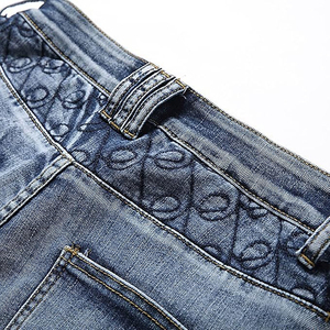 Shorts en jean délavé personnalisés pour hommes et femmes, style streetwear ample vintage, OEM, vente en gros - Product Image 5