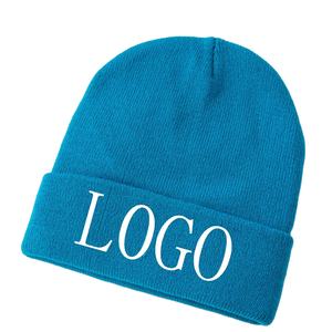 Bonnets de haute qualité en gros, bonnet en tricot chaud avec logo personnalisé, bonnet adulte 100% acrylique - Product Image 3