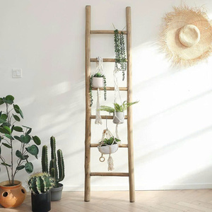 Escalera de Bambú Natural, Decoración Rústica para el Hogar, Adorno para un Dormitorio, Baño y Sala de Estar Acogedores - Product Image 4