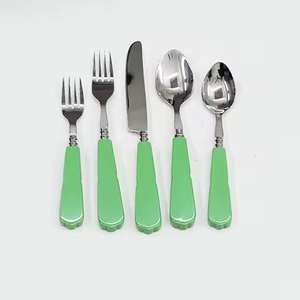 Ensemble de couverts 4 pièces en acier inoxydable 304 miroir avec manche martelé, pour mariage et cuisine, à prix avantageux - Product Image 5