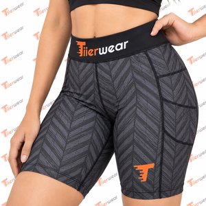<b>Women's</b> Performance <b>Compression</b> <b>Shorts</b> Mid Waist Skinny Fit Fitness Running Gym Training Athletic Sports Breathable Stretch - Product Image 4