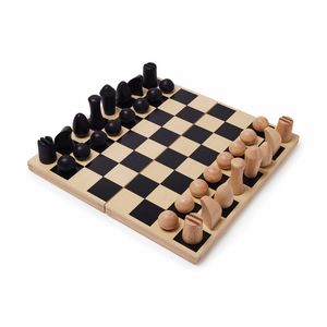 Juego de Ajedrez de Madera Moderno y Minimalista de Lujo, Hecho a Mano, Tablero de Madera Personalizado, Juego de Mesa Artesanal Premium - Product Image 1
