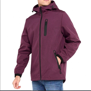 Veste d'hiver softshell pour homme Ostriya International, col montant, fermeture éclair, respirante, imperméable, séchage rapide, polyester/coton - Product Image 4