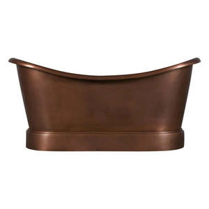 Bañera de Cobre Puro Hecha a Mano, Diseño Martillado, Estilo Tradicional, Forma Ovalada, Antigua, de Alta Gama - Product Image 1
