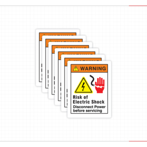 Avertissement : Haute tension – Couper l'alimentation avant l'entretien – Panneau de sécurité électrique – Conformité OSHA – Prudence – Alerte industrielle - Product Image 2